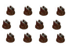 Pack of 12 - TeeJet Flat Spray Tips Brown 80° Polymer w/ SS Insert Visiflo