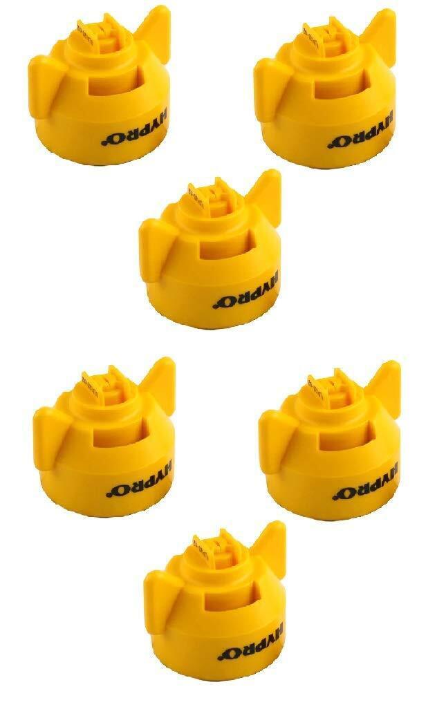 6 of Hypro Ultra-Lo Drift Yellow Polymer Spray Tip 120° Rated @ 0.20 GPM 40 PSI