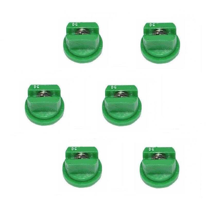 Pack of 6 - TeeJet Drift Guard Flat Spray Tips Green 110° Polymer w/ SS Insert