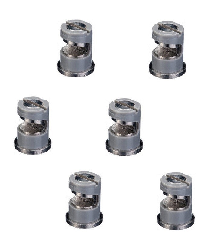 Pack of 6 - TeeJet FloodJet Gray SS Wide Angle Flat Spray Tips 0.6 GPM @ 40 PSI