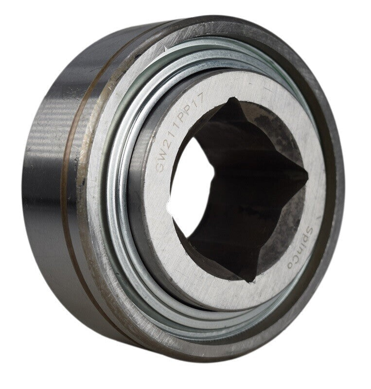 Greasable Disc Harrow Bearing 1-1/2" Square Bore x 3.937" Flat Re-Lube OD