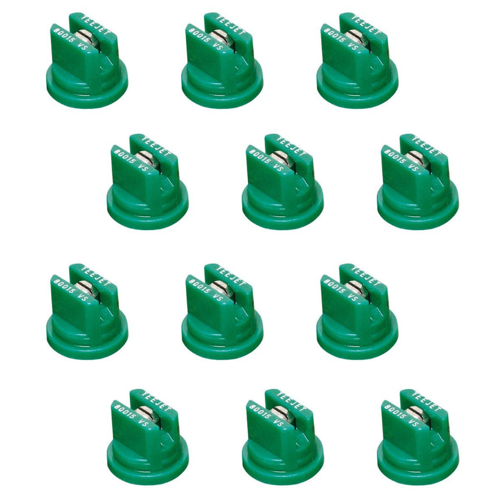 Pack of 12 - TeeJet Flat Spray Tips 80° Polymer w/ SS Insert 0.15 GPM @ 40 PSI