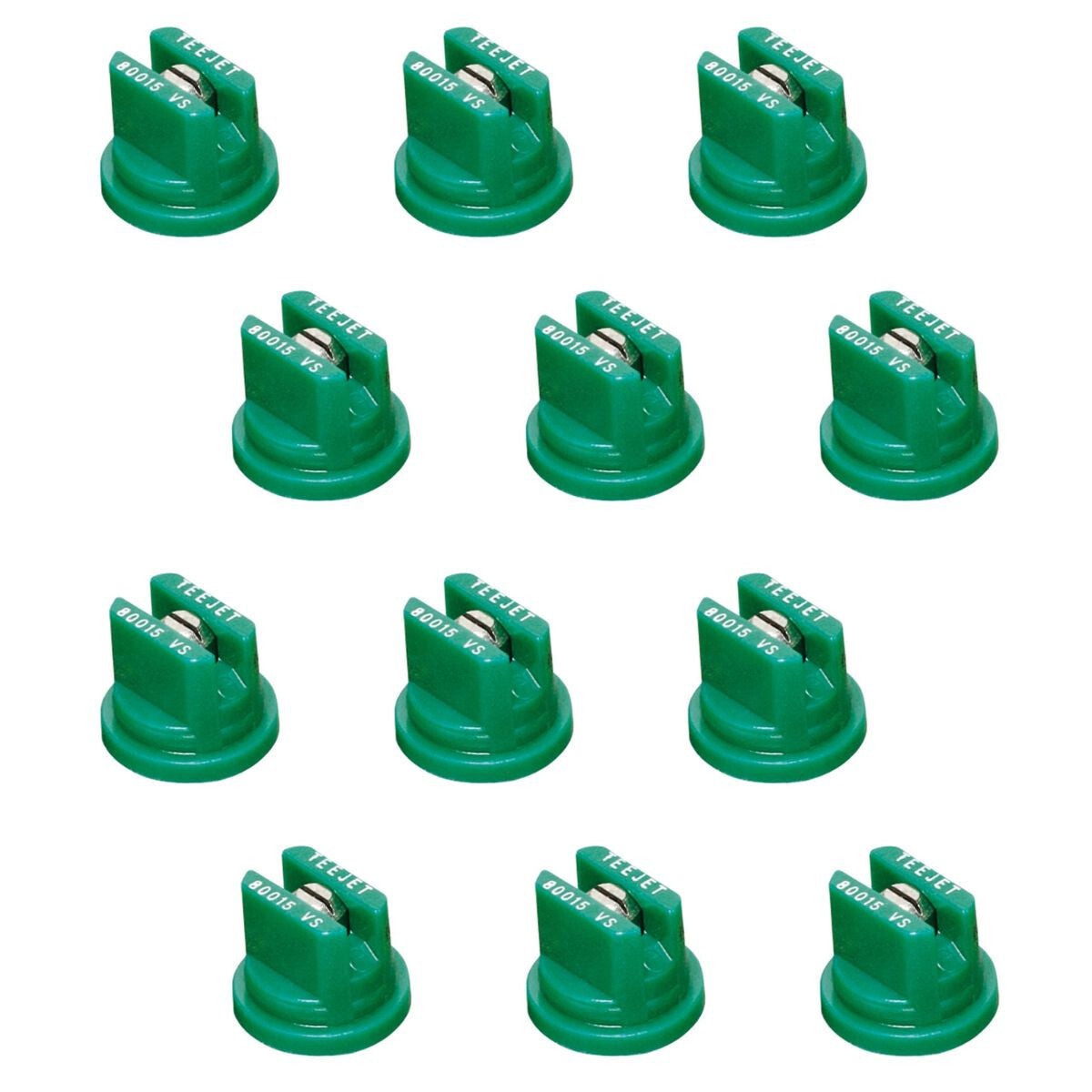 Pack of 12 - TeeJet Flat Spray Tips 80° Polymer w/ SS Insert 0.15 GPM @ 40 PSI