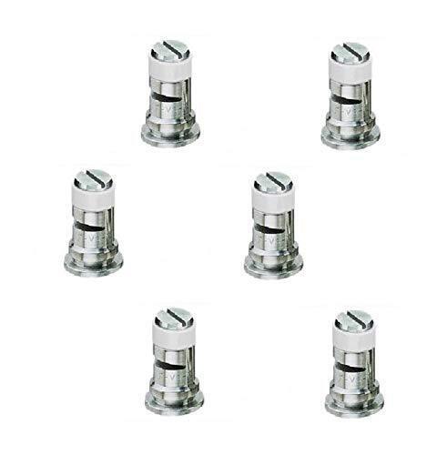 Pack of 6 - TeeJet Stainless Steel Wide Angle Spray Tips Rated 0.8 GPM @ 40 PSI