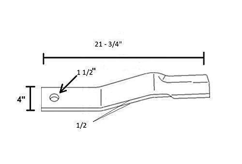 Replacement JD Rotary Cutter Blade 21.75" Long x 4" Wide x 0.5" w/ 1.5" Hole CW