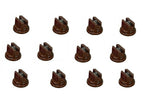 Pack of 12 - TeeJet Flat Spray Tips Brown 110° Polymer w/ SS Insert Visiflo
