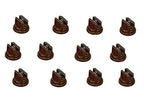 Pack of 12 - TeeJet Flat Spray Tips Brown 110° Polymer w/ SS Insert Visiflo