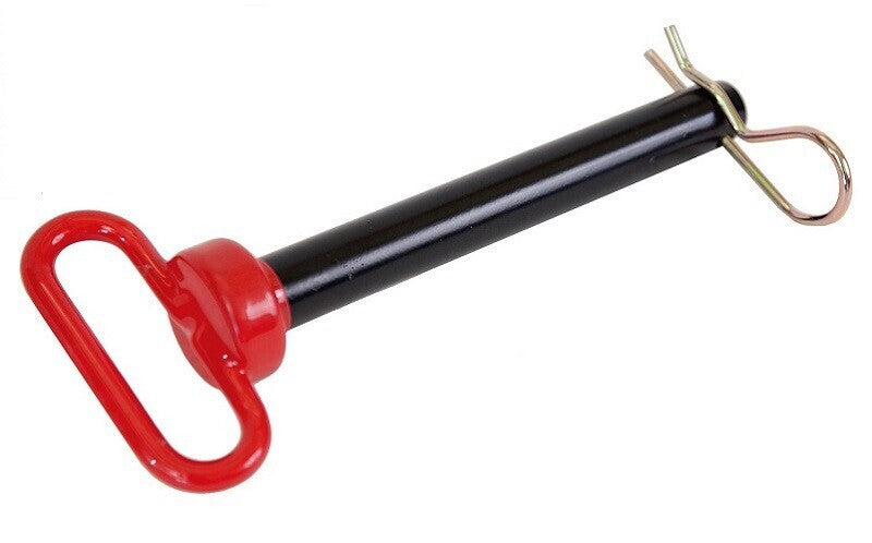 Red Handle Hitch Pin 10" OAL x 0.875" Diameter w/ 6.5" Usable Length S70054200