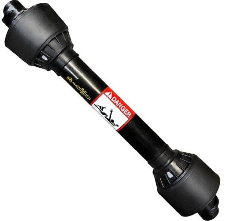 53" Complete Economy PTO Driveline 1-3/8" 6 Spline QD x 1-1/4" Round w/ 3/8" Pin