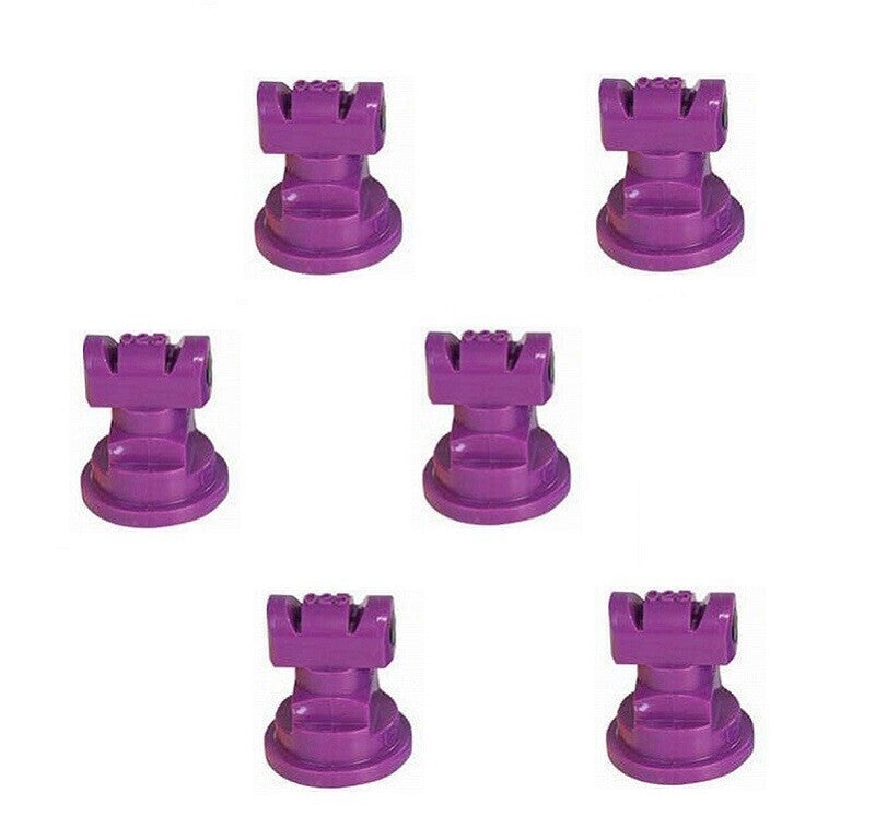 Pack of 6 - TeeJet TwinJet Flat Spray Tips Purple 110° x 2 Rated @ 0.25 GPM