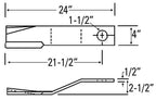 2 of Rotary Cutter Blade 24" x 4.5" x 0.5" w/ 1.5" Hole CW USA MADE 78494BH