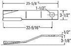 Replaces Sidewinder Rotary Cutter Blade 25-5/8" x 3.5" x 0.5" w/ 1.5" Hole CCW