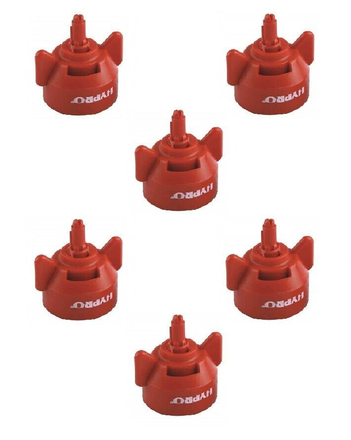 6 of Hypro Guardian Air Red Polymer Spray Tips 110° Rated @ 0.40 GPM 40 PSI