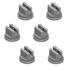 Pack of 6 - TeeJet Even Flat Spray Tip Gray 95° Polymer w/ SS Insert Visiflo