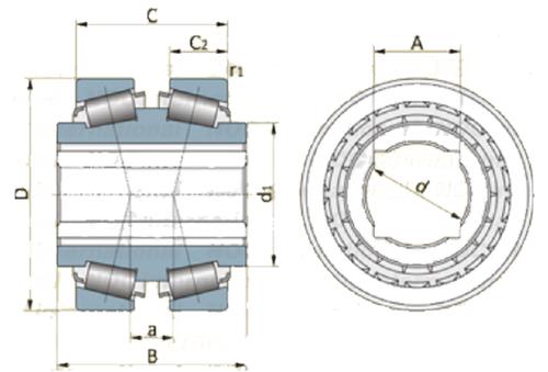Disc Harrow Bearing Kit Replacement Disc w/ 2 Cups & 2 Seals LM501334SD-KIT