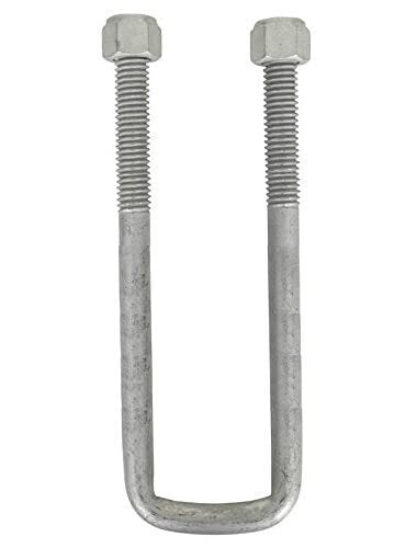 Square U-Bolt 1/2" Thick x 2-5/8" ID x 11-1/2" Long w/ Zinc Plated Nuts S139