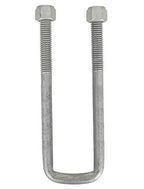 Square U-Bolt 1/2" Thick x 2-5/8" ID x 11-1/2" Long w/ Zinc Plated Nuts S139