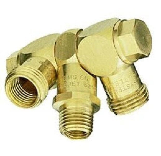 TeeJet Brass 1/4" Male MPT Double Swivel Body Assembly 6240-1/4TT
