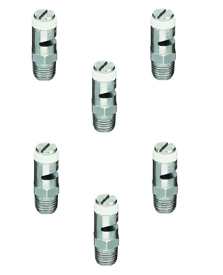 Pack of 6 - TeeJet Turf-jet SS Wide Angle Flat Fan Spray Tip 0.8 GPM @ 40 PSI