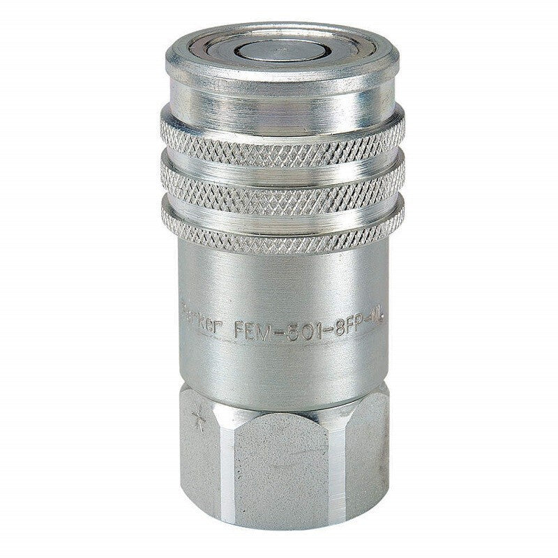 Hydraulic Quick Coupler 1/2" Skid Steer Loader Bobcat Coupling FEM-501-8FP-NL