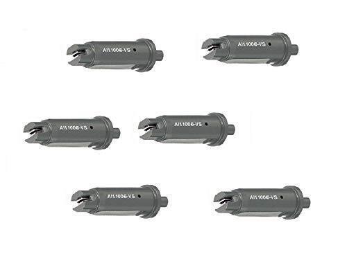 Pack of 6 - TeeJet Air Induction Flat Spray Tips Gray 110° Polymer Visiflo
