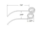 Replacement Baler Tooth 7" Tine x 2.875" Gap x 1.6875" Coil x .207" Wire V-2