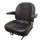 Tractor & Industrial High Back Seat with Integrated Suspension & Armrests