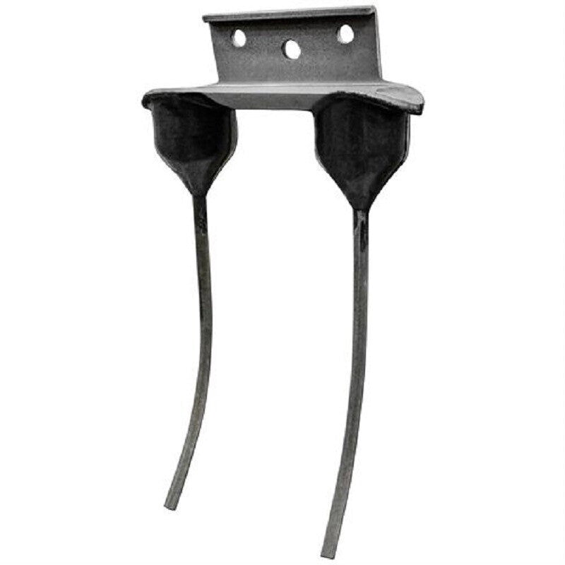 Double Rubber Mounted Rake Tooth 7.25" Tine x 5/16" Bolt Hole w/ 0.25" Wire