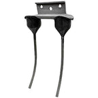 Double Rubber Mounted Rake Tooth 7.25" Tine x 5/16" Bolt Hole w/ 0.25" Wire