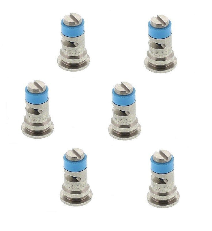 Pack of 6 - TeeJet Stainless Steel Wide Angle Spray Tips Rated 1.0 GPM @ 40 PSI