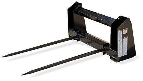 2 of 43" Black Tapered Bale Spears w/ Nut 3,500 LB Cap 28 MM Dia. Italian Made