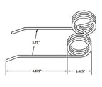 Replacement Baler Tooth 4.875" Tine x 3.75" Gap x 1.625" Coil V-1