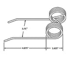 Replacement Baler Tooth 4.875" Tine x 3.75" Gap x 1.625" Coil V-1