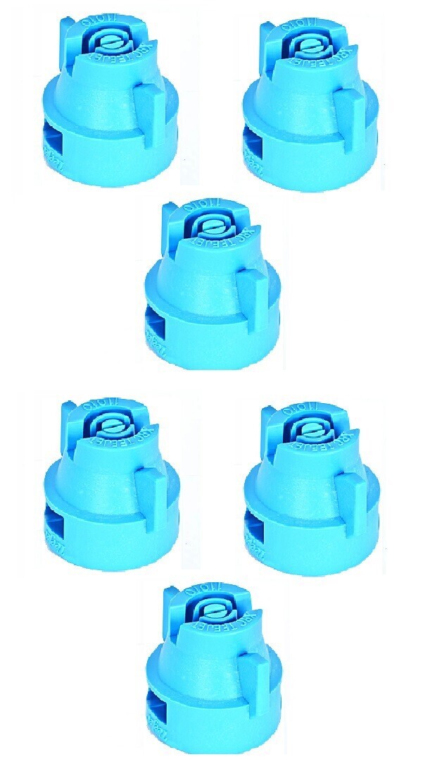 Pack of 6 - TeeJet Extended Range Spray Tip w/ Cap 110° Polymer 1.0 GPM @ 40 PSI