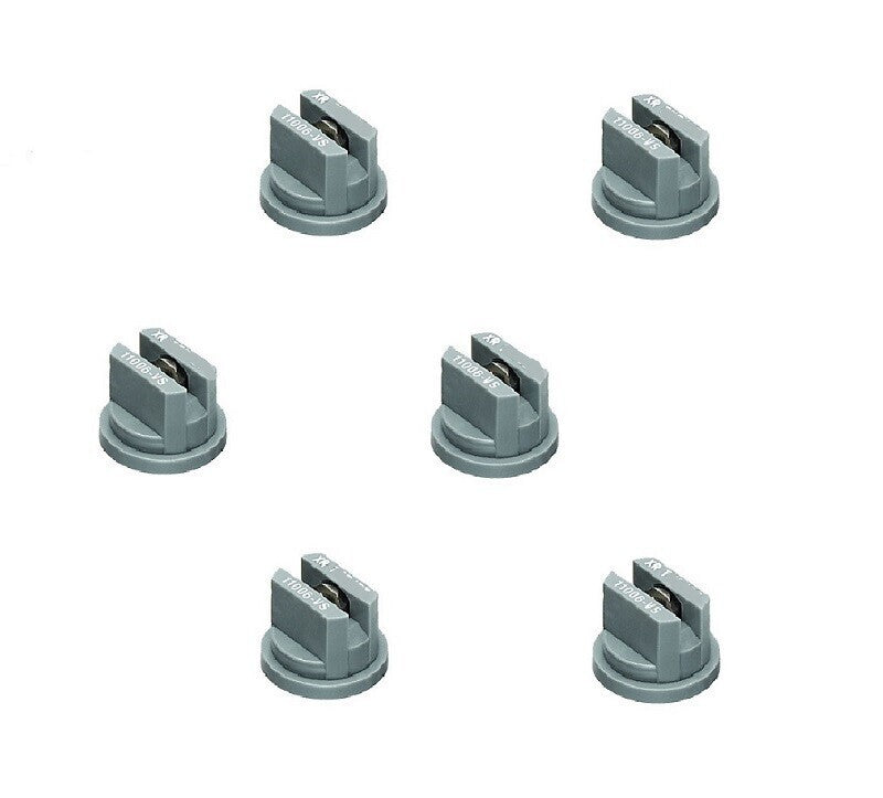 Pack of 6 - TeeJet Extended Range Flat Spray Tips 110° Gray 0.6 GPM @ 40 PSI