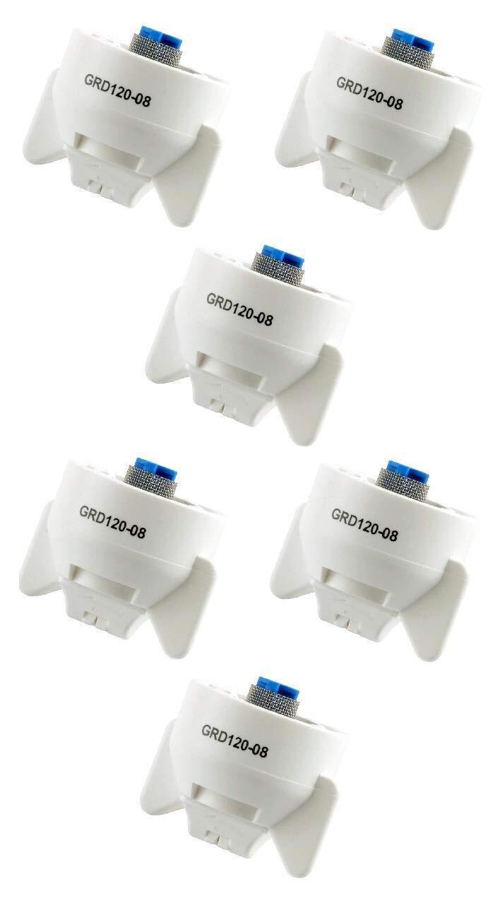 Pack of 6 - Hypro Guardian White Polymer Spray Tip 120° Rated @ 0.80 GPM 40 PSI