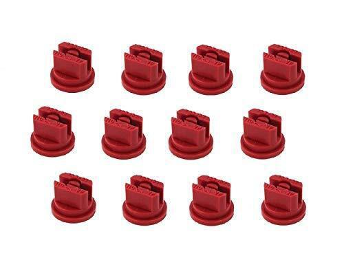 Pack of 12 - TeeJet Flat Spray Tips Red 110° Polymer Visiflo TP11004VP