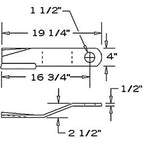 2 of Rotary Cutter Blades 19.25" x 4" x 0.5" w/ 1.5 Hole CCW USA Made 7828BH