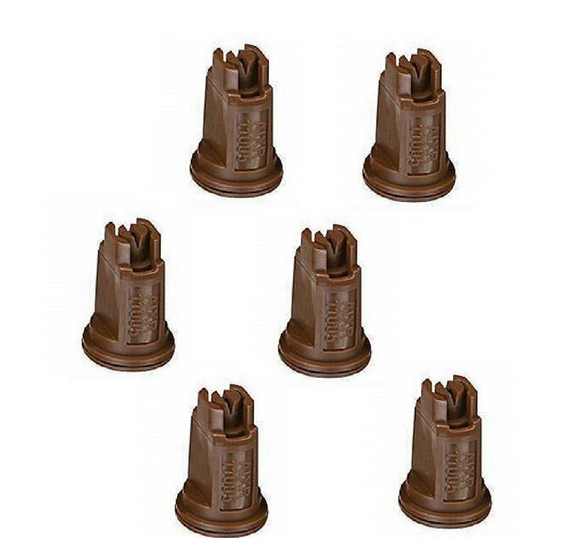 Pack of 6 - TeeJet Air Induction XR Flat Spray Tips Brown 110° 0.5 GPM @ 40 PSI