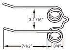 10 of Replacement JD Rake Teeth 7.5" Tine x 3.6875 Tine Gap x 1.75" Coil 186-SE