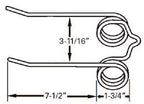 10 of Replacement JD Rake Teeth 7.5" Tine x 3.6875 Tine Gap x 1.75" Coil 186-SE