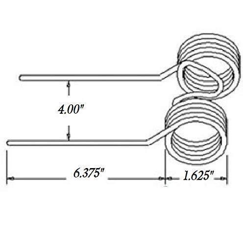 Baler Tooth 6.375" Tine x 4" Gap x 1.625" Coil MF2C
