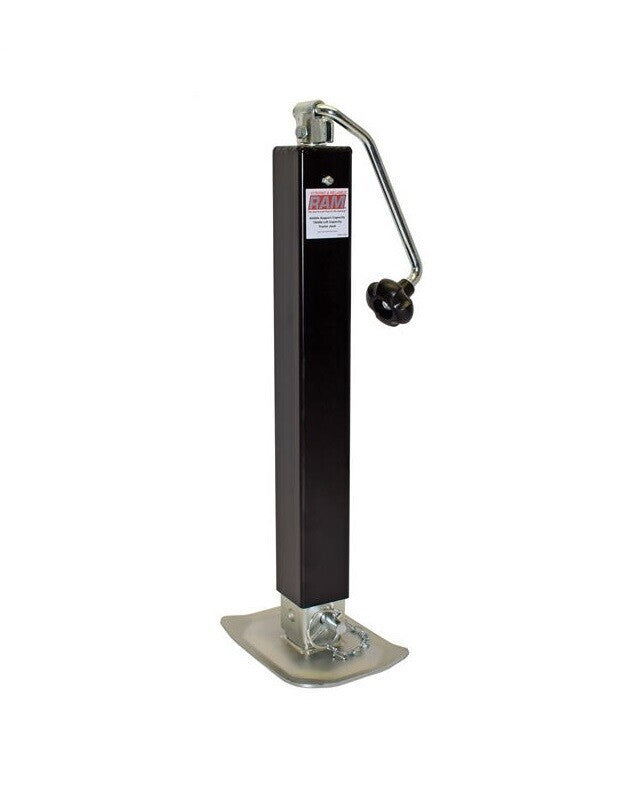 Trailer Jack Square Top-Wind 7000lb Capacity Leg Extends Extra 13.50" 190500