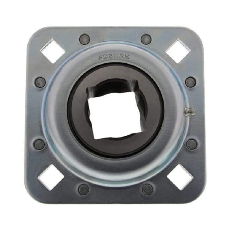 2 of Disc Harrow Bearing 1-1/2" Square Bore 4 - 0.531" x 0.59" Holes & 5.5" OAL