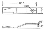 Rotary Cutter Blade 22" x 4" x 0.5" w/ 1-3/8" Hole CCW USA MADE 759339