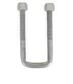 Square U-Bolt 1/2" Thick x 2" ID x 6" Long w/ Zinc Plated Nuts S134