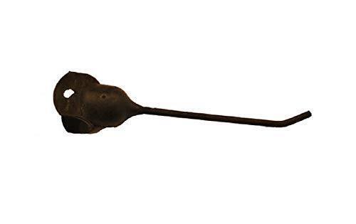 Rubber Mount Rake Tooth 7" Tine x 1.625" Yoke Opening x 3/8" Holes RMT8