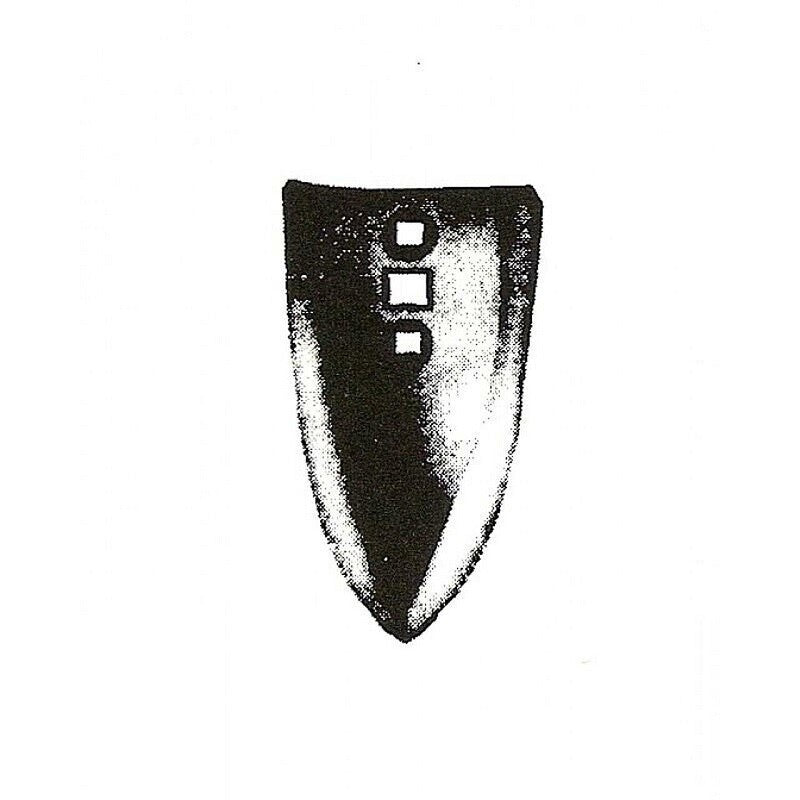 Corn Shovel Sweep 5" x 8" x 1/4" Thickness w/ 2 - 7/16" Bolt Holes x 2" Spacing