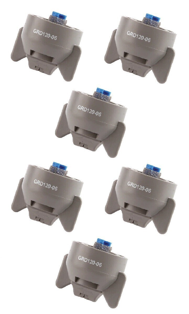 Pack of 6 - Hypro Guardian Gray Polymer Spray Tip 120° Rated @ 0.60 GPM 40 PSI