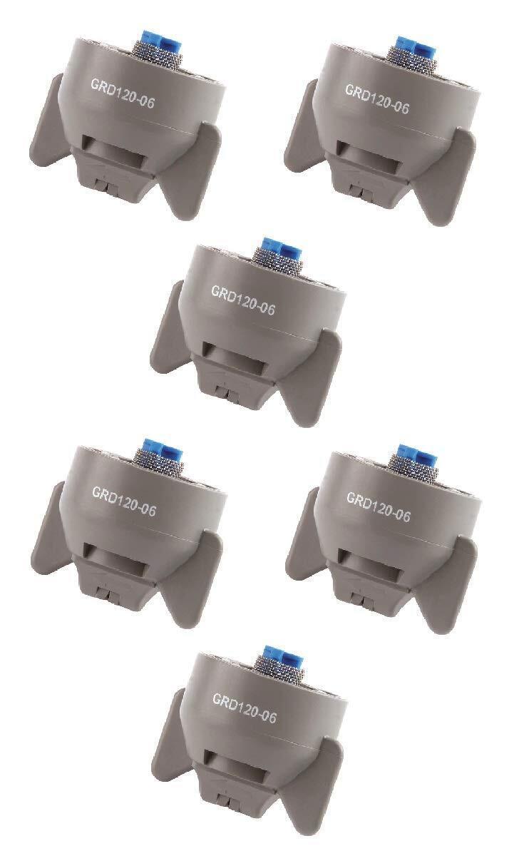 Pack of 6 - Hypro Guardian Gray Polymer Spray Tip 120° Rated @ 0.60 GPM 40 PSI